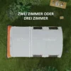 Tunnel tent, campingtent voor 6 personen, met 2 kamers, lichthaak, groepstent met draagtas, 3000mm waterafstotend familietent, voor tuin, campingplaats, crèmewit 5