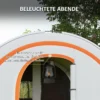 Tunnel tent, campingtent voor 6 personen, met 2 kamers, lichthaak, groepstent met draagtas, 3000mm waterafstotend familietent, voor tuin, campingplaats, crèmewit 6