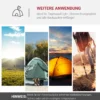 Tunnel tent voor 2 3 personen, 190t camping tent met haringen, glasvezel & polyester, grijs, 426 x 206 x 154 cm, ideaal voor outdoor avonturen 7
