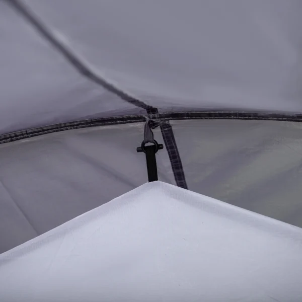 Tunnel tent voor 2 3 personen, 190t camping tent met haringen, glasvezel & polyester, grijs, 426 x 206 x 154 cm, ideaal voor outdoor avonturen 9