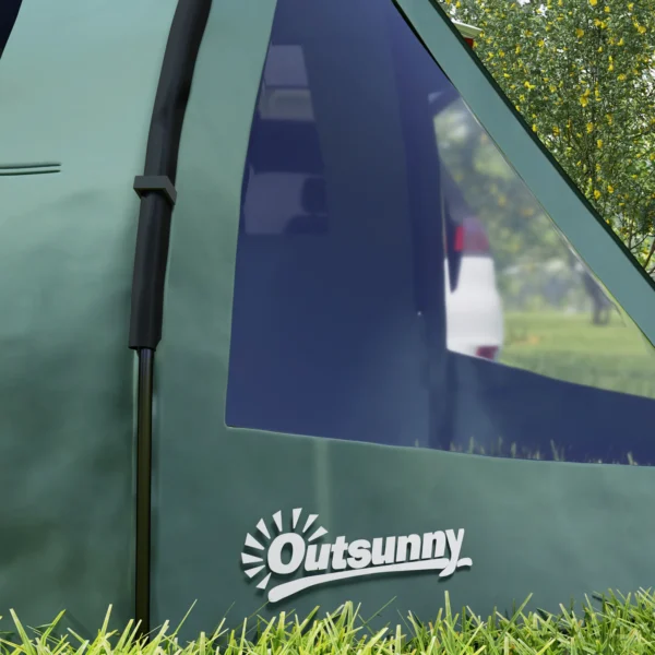 Tunnel tent voor 4 personen camping tent met uv bescherming en ramen, familie tent met draagtas 2000 mm waterkolom voor trekking en outdoor activiteiten 9