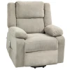 Tv fauteuil met elektrische opsta hulp, relaxfauteuil met 3 motoren, ligfunctie, tv fauteuil met pocketvering en afstandsbediening in lichtgrijs 1