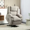 Tv fauteuil met elektrische opsta hulp, relaxfauteuil met 3 motoren, ligfunctie, tv fauteuil met pocketvering en afstandsbediening in lichtgrijs 2