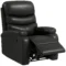 Tv fauteuil met ligfunctie, 145° kantelbaar, met voetensteun, tot 125 kg belastbaar, schuimstof, kunstleer, b78 x l90 x h105 cm, zwart 1