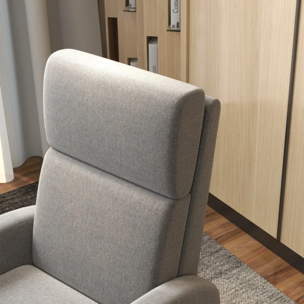 Tv fauteuil met ligfunctie tot 120 kg, gestoffeerd, tv fauteuil in linnenlook met voetensteun, comfortabele ligstoel voor woonkamer 10