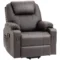 Tv stoel met opsta hulp, 8 massagepunten, timer, afstandsbediening, zijvak, schuimstof, 88x99x106 cm, bruin voor ontspanning & comfort 1