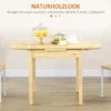 Uitbreidbare klaptafel 2 4 personen houten tafel natuur 120x80x75cm 5
