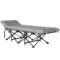 Veldbed opvouwbaar campingbed met matras kussen zijtas 190 x 65 x 37 cm campingligstoel voor volwassenen gastenbed tot 150 kg opklapbed voor buiten, tuin camping reizen lichtgrijs 1