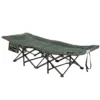 Veldbed opvouwbare campingligstoel met tas en bekerhouder, voor zwembad en balkon, tot 120 kg, grijs 68 x 186 x 48 cm 1