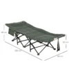 Veldbed opvouwbare campingligstoel met tas en bekerhouder, voor zwembad en balkon, tot 120 kg, grijs 68 x 186 x 48 cm 4