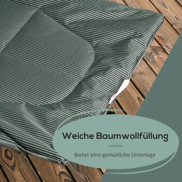 Veldbed opvouwbare campingligstoel met tas en bekerhouder, voor zwembad en balkon, tot 120 kg, grijs 68 x 186 x 48 cm 6