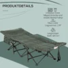 Veldbed opvouwbare campingligstoel met tas en bekerhouder, voor zwembad en balkon, tot 120 kg, grijs 68 x 186 x 48 cm 7
