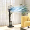 Ventilator met waterkoeling, staande ventilator met sproeinevel, afstandsbediening, timerfunctie, 3,2l watertank, 3 modi, 75 w, oscillerende waterventilator met wielen, 120 cm 2