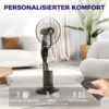 Ventilator met waterkoeling, staande ventilator met sproeinevel, afstandsbediening, timerfunctie, 3,2l watertank, 3 modi, 75 w, oscillerende waterventilator met wielen, 120 cm 6