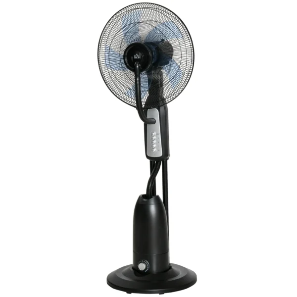 Ventilator met waterkoeling, staande ventilator met verstelbare sproeinevel, 3 snelheden, 3 l watertank, 75° oscillerend, 90 w waterkoelventilator met wielen, 125 cm 1