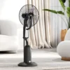 Ventilator met waterkoeling, staande ventilator met verstelbare sproeinevel, 3 snelheden, 3 l watertank, 75° oscillerend, 90 w waterkoelventilator met wielen, 125 cm 9