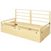 Verhoogd bed met klimhulp, kruidenbed, houten plantenbak, bloembak voor tuin, balkon, natuurhout, 183 x 98,5 x 95 cm 1