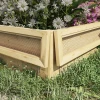 Verhoogd bed met klimhulp, kruidenbed, houten plantenbak, bloembak voor tuin, balkon, natuurhout, 183 x 98,5 x 95 cm 10