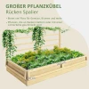 Verhoogd bed met klimhulp, kruidenbed, houten plantenbak, bloembak voor tuin, balkon, natuurhout, 183 x 98,5 x 95 cm 5