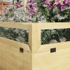 Verhoogd bed met klimhulp, kruidenbed, houten plantenbak, bloembak voor tuin, balkon, natuurhout, 183 x 98,5 x 95 cm 9