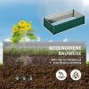 Verhoogd bed van staal plantenbak roestvrij groentebed met open bodem voor tuin balkon groen 120x60x30,5cm 6
