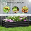 Verhoogd bed van staal, roestvrij plantenbak 120 x 60 x 30,5 cm, open groentebed & kruidenbed voor tuin en balkon, grijs 7