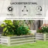 Verhoogd bed van staal, weerbestendig plantenbed, vroeg bed, tuinbed, bloembak roestvrij, plantenbak, plantenbak 120x60x30,5 cm voor tuin balkon, groentebed voor bloemen, planten, groenten 5