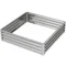 Verhoogd bloembed, bloembak, groentebed, plantenbak, kruidenbed voor tuin, terras, balkon, staal, zilver, 120 x 120 x 30 cm 1