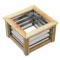 Verhoogd bloembed metaal bloembak plantenbak met houten frame 45x45x30cm voor tuin balkon natuur 1