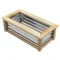 Verhoogd bloembed van metaal met houten frame bloembak voor tuin & balkon 90x45x30cm, robuust & weerbestendig 1