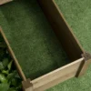 Verhoogd groentebed met 3 treden, plantenbak voor kruiden, sparrenhout, bruin, 122x122x51 cm voor terras en balkon 9