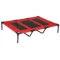 Verhoogd hondenbed, huisdierbed, hondenligstoel, slaapplaats voor grote honden, metaal, oxford, rood 1