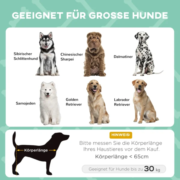 Verhoogd hondenbed met baldakijn, huisdierbed, outdoor hondenligstoel met dak, ademend, voor grote honden lichtgrijs oxford 106 x 76 x 94 cm 5