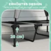 Verhoogd hondenbed met baldakijn, huisdierbed, outdoor hondenligstoel met dak, ademend, voor grote honden lichtgrijs oxford 106 x 76 x 94 cm 8
