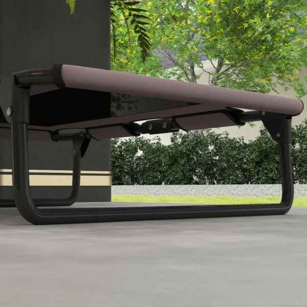 Verhoogd opvouwbaar hondenbed, buiten hondenligstoel met netontwerp, ademend, voor kleine en middelgrote honden koffie oxford 75 x 51 x 18 cm 10