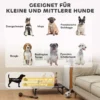 Verhoogd opvouwbaar hondenbed, buiten hondenligstoel met netontwerp, ademend, voor kleine en middelgrote honden koffie oxford 75 x 51 x 18 cm 9