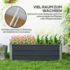 Verhoogd stalen tuinbed plantenbak 125x47x40cm koolgrijs incl. handschoenen voor groenten & bloemen 5