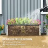 Verhoogd stalen tuinbed plantenbak 125x47x40cm koolgrijs incl. handschoenen voor groenten & bloemen 6