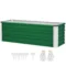 Verhoogd stalen tuinbed plantenbak met handschoenen 125x47x40cm in groen voor groenten en bloemen 1