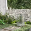 Verhoogde bed set plantenbak met kunststof afdekking en klimrek voor klimplanten 53x53x90cm ideaal voor tuin en balkon 2