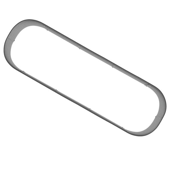 Verhoogde metalen plantenbak 195x62x30cm diy bloembak met open bodem voor tuin balkon zilver 10