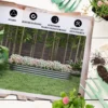 Verhoogde metalen plantenbak 195x62x30cm diy bloembak met open bodem voor tuin balkon zilver 8