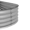 Verhoogde metalen plantenbak 195x62x30cm diy bloembak met open bodem voor tuin balkon zilver 9
