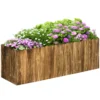 Verhoogde plantenbak 120 x 40 x 40 cm gemaakt van sparrenhout voor kruiden groenten bloembed bloembak 1