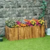 Verhoogde plantenbak 120 x 40 x 40 cm gemaakt van sparrenhout voor kruiden groenten bloembed bloembak 2