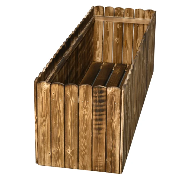 Verhoogde plantenbak 120 x 40 x 40 cm gemaakt van sparrenhout voor kruiden groenten bloembed bloembak 9