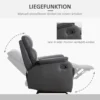 Verstelbare ergonomische tv stoel ligstoel bankstoel kunstleer bruin 75x92x99cm ideaal voor woonkamer & thuis kantoor 5