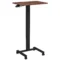 Verstelbare laptoptafel, met 4 wielen, 2 remmen, 65 cm x 48 cm x 108 cm, met handslinger, rem, spaanplaat, rustiek bruin 1