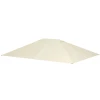 Vervangend dak voor tuinpaviljoen 3,97x2,97m waterdicht met uv bescherming in crème voor tuinmeubilair 1