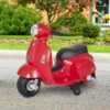 Vespa elektrische kindermotor elektrisch voertuig 18 36 maanden 3 km/u led licht geluid pp kunststof metaal rood 66,5 x 38 x 52 cm 2